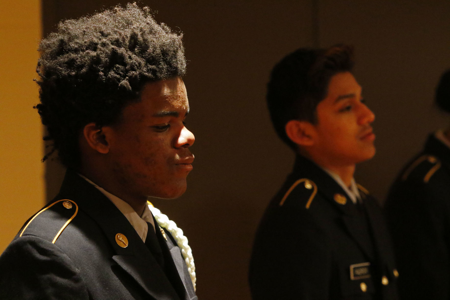 East Chicago Central JROTC uniform inspection